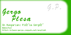 gergo plesa business card